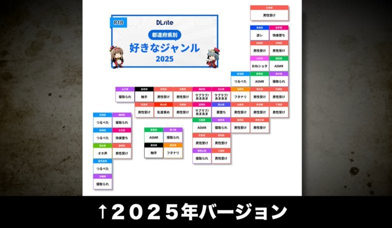 R18好みジャンルが衝撃の結果！DLsiteが暴く都道府県別の性癖事情