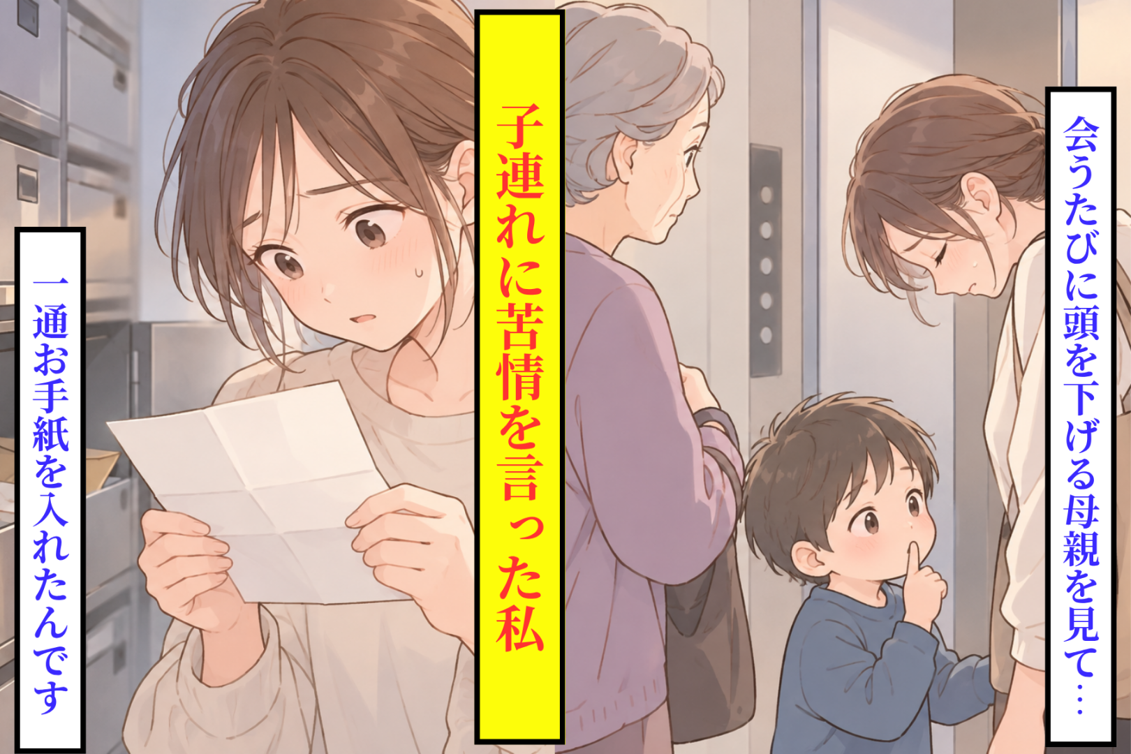 「子連れに苦情を言った私」が昔の自分を思い出してお手紙を書いた理由