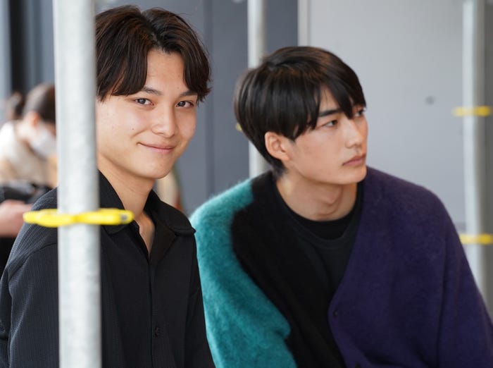 中村榛、大久保琉唯「花束とオオカミちゃんには騙されない」第1話先行試写会(C)AbemaTV, Inc.