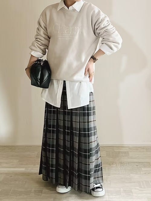 チェックスカート