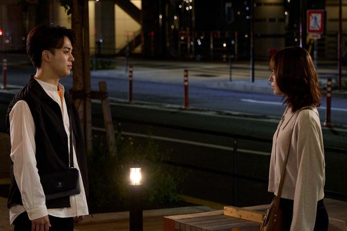 宮近海斗、田辺桃子「お迎え渋谷くん」最終話より(C)カンテレ