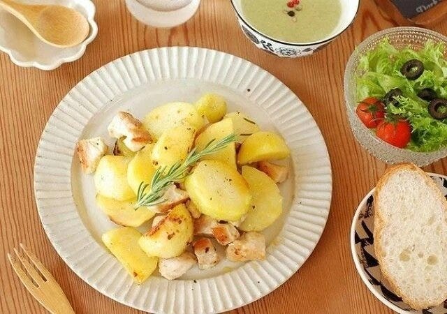 鶏とポテトのローズマリー焼き