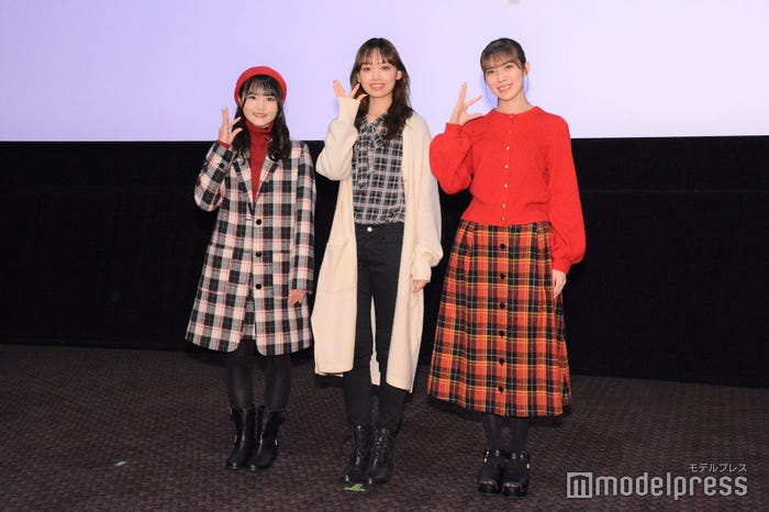 高瀬愛奈、濱岸ひより、森本茉莉/日向坂46(C)モデルプレス