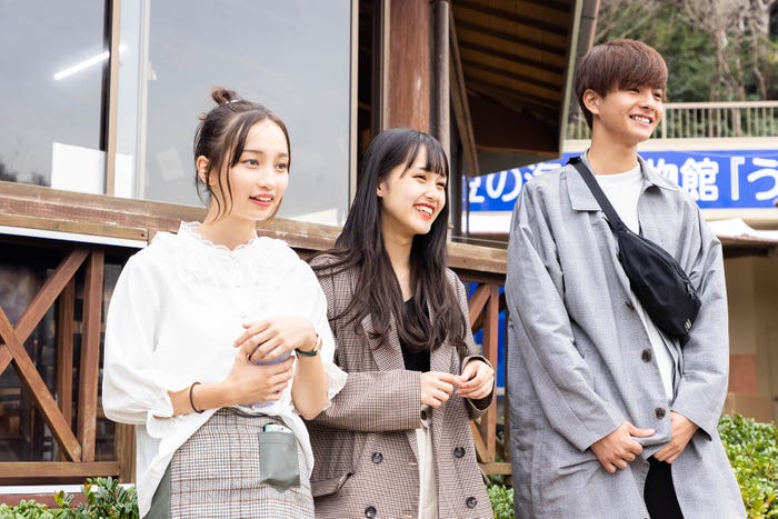 ゆりあ、あやの、りゅうが「今日、好きになりました。-秋月編-」第3話より(C)AbemaTV, Inc.