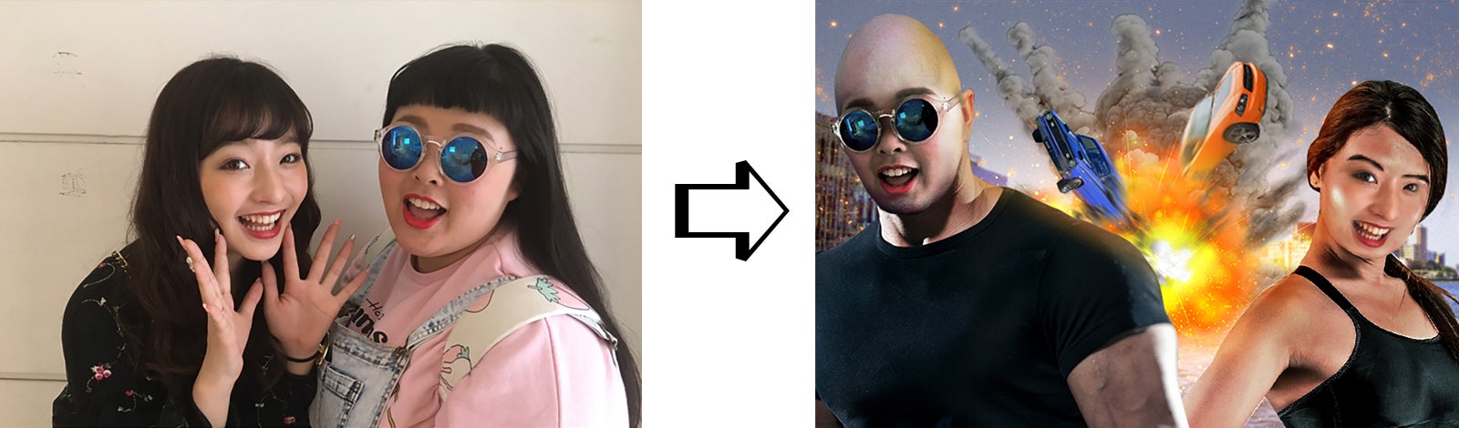 画像を撮ってメンションを送るだけ／（左）BEFORE（右）After