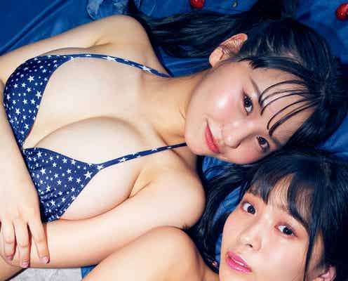 NMB48本郷柚巴&安田桃寧、美谷間くっきり水着で魅了