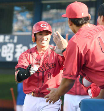 広島・ドラ3勝田 「びっくり」“プロ1号”2ラン含む3安打4打点 開幕1軍大前進「センター意識しながら明日も試合に」