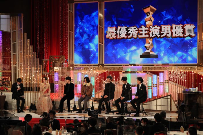 羽鳥慎一、長澤まさみ、佐藤健、菅田将暉、西島秀俊、松坂桃李、役所広司(C)東京写真記者協会