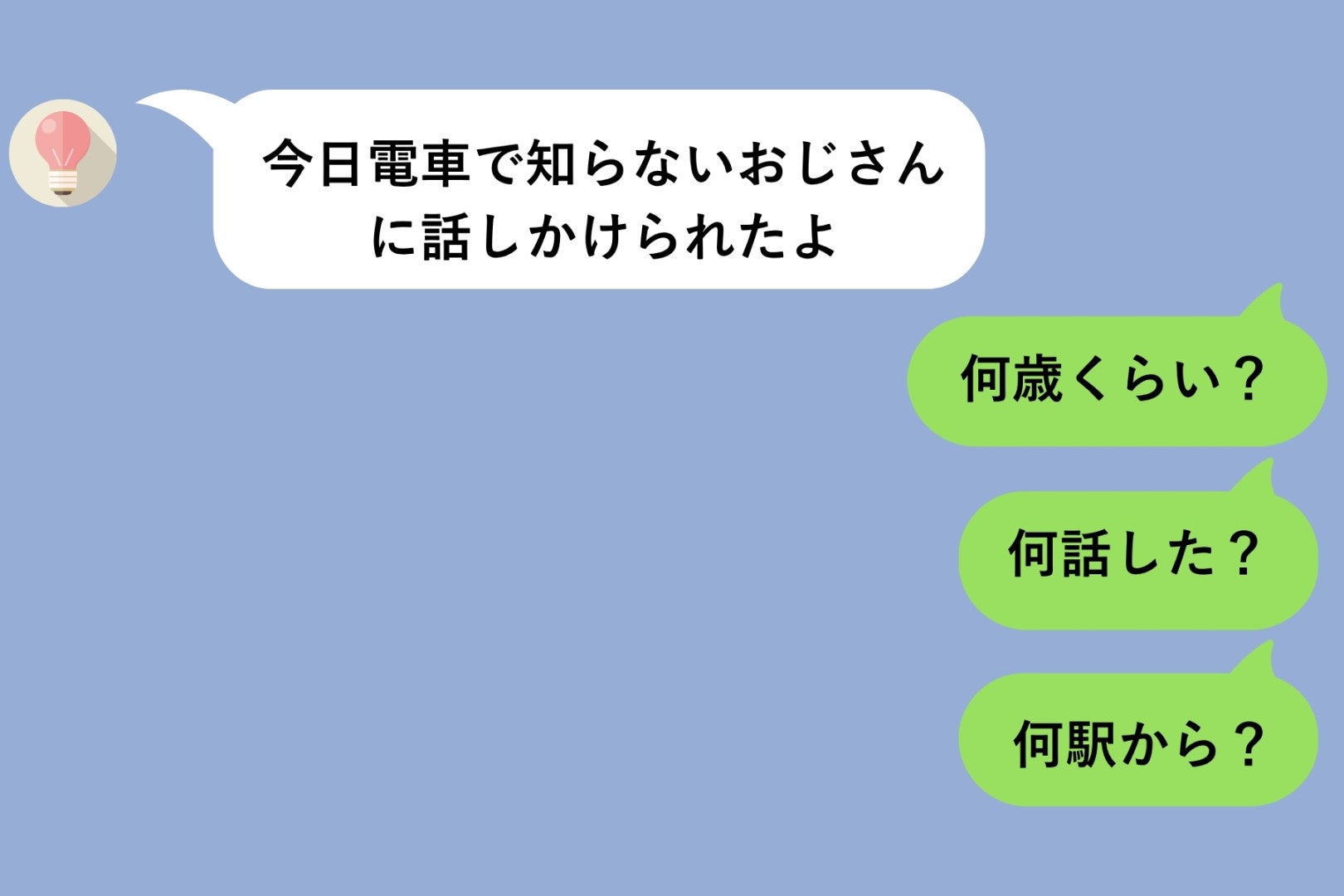 彼女からおじさんに話しかけられたとメッセージが来て、嫉妬と思われない返し方を考えた