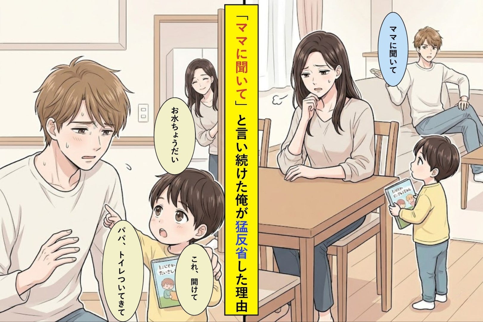 「ママに聞いて」と言い続けた俺。子どもにずっと頼られて大変な思いをした一日
