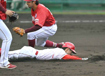広島・辰見 躍動3安打1打点1盗塁！古巣に“恩返し” 「すごく良い一日」「僕は、僕のやれることしか見せられない」