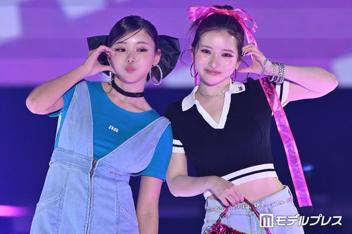 南りほ＆稲垣莉生、デニムリンクコーデが可愛い ルダハートで決める【GirlsAward 2024 S／S】