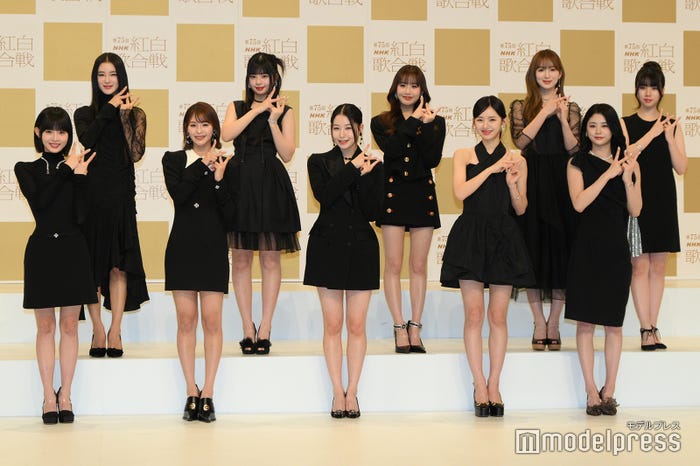 ME:I(後列左から)MIU(櫻井美羽)、RINON(村上璃杏)、KEIKO(清水恵子)、SUZU(山本すず)、AYANE(高見文寧)(前列左から)SHIZUKU(飯田栞月)、RAN(石井蘭)、MOMONA(笠原桃奈)、COCORO(加藤心)、KOKONA(佐々木心菜)(C)モデルプレス