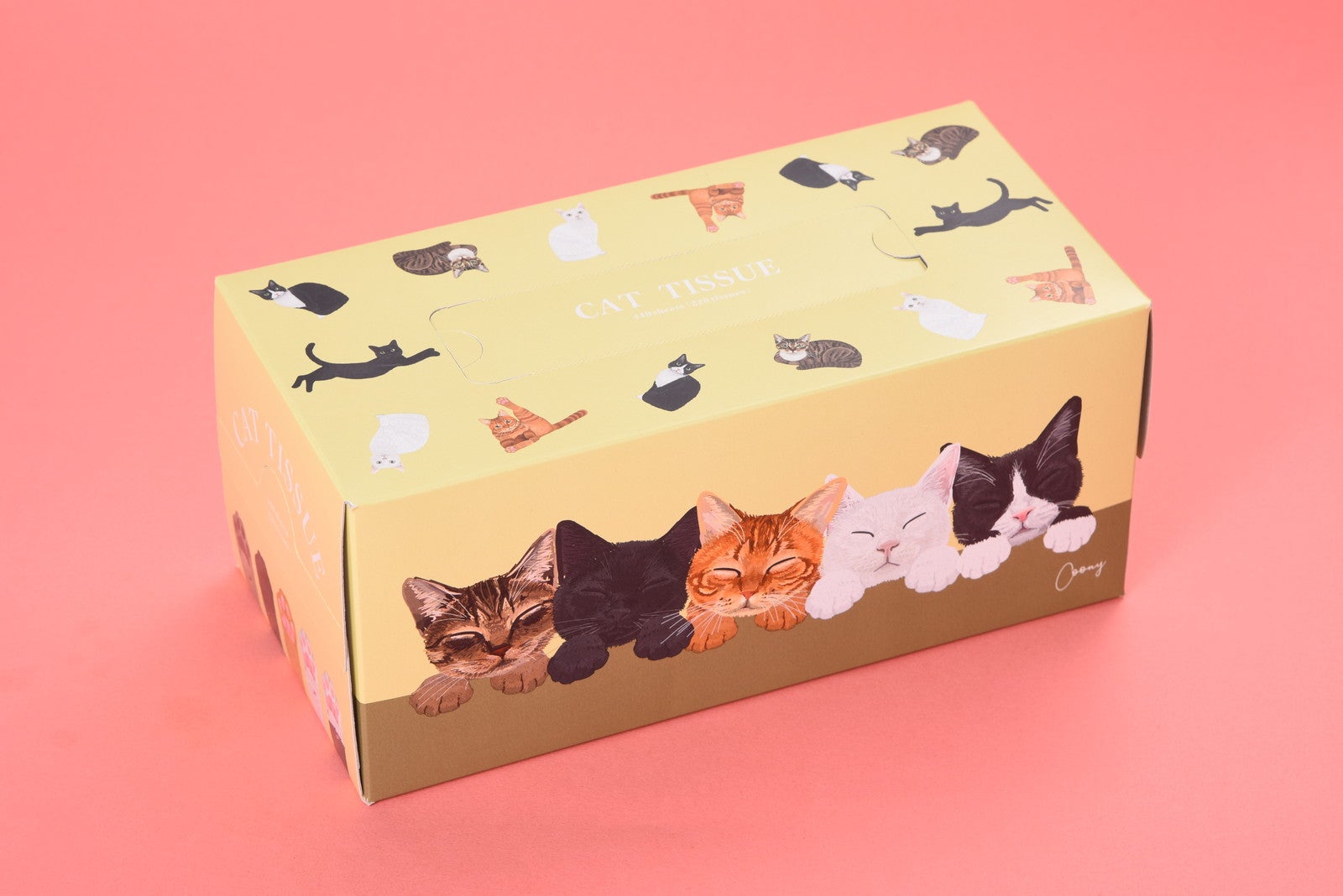 Coonyねこティッシュ 220組（税込368円）／提供画像