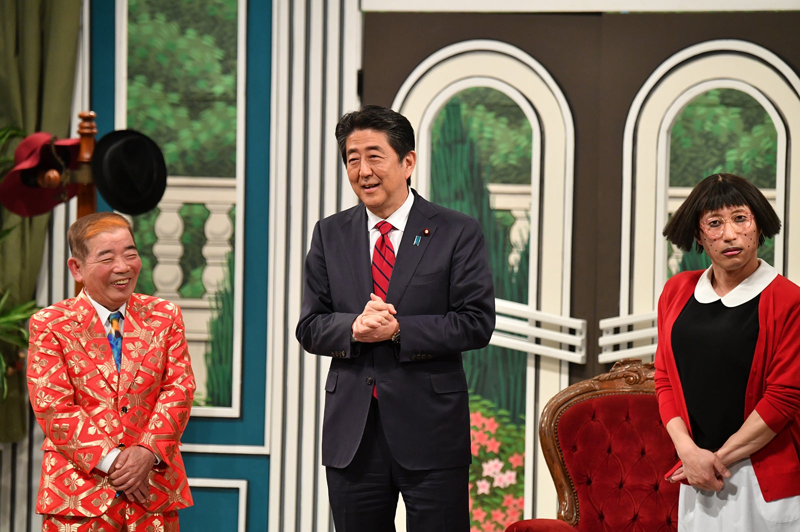 池乃めだか、安倍晋三首相、すっちー （提供写真）