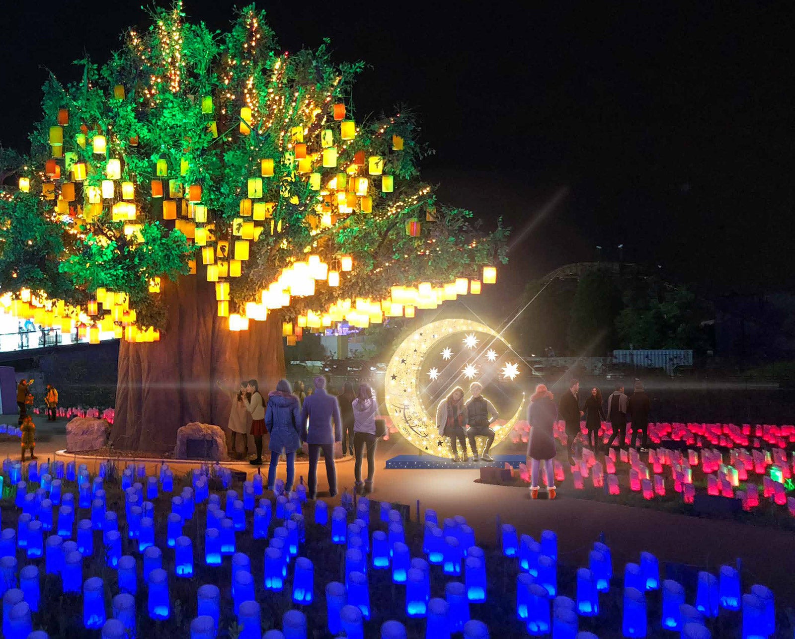 光のフォトスポット／画像提供：株式会社ラグーナテンボス