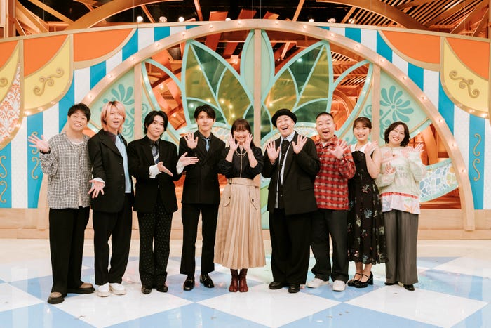 陣内智則、Mrs. GREEN APPLE、大塚愛、チョコレートプラネット、渋谷凪咲、丸山礼(C)TBS