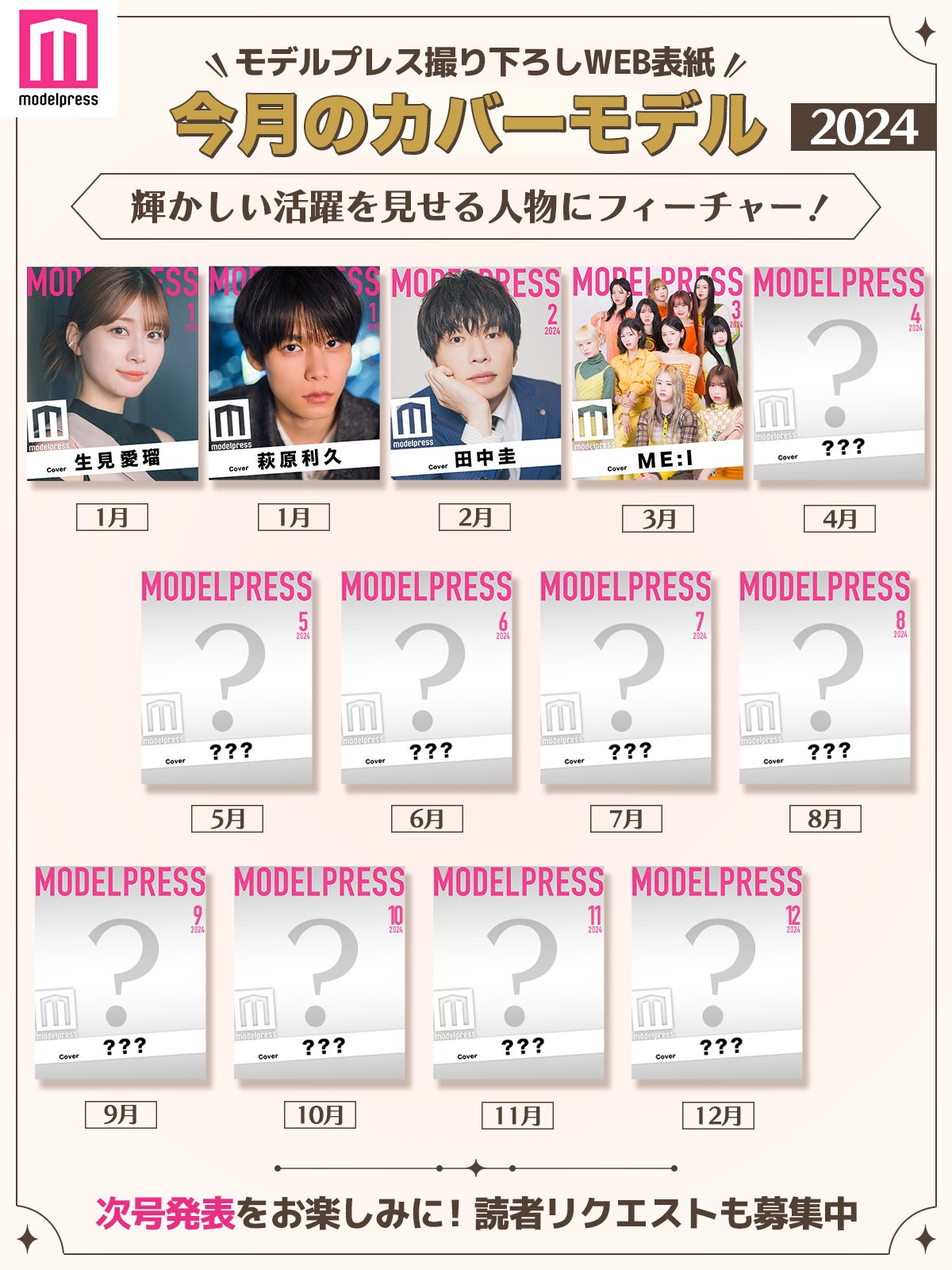 2024年モデルプレス「今月のカバーモデル」