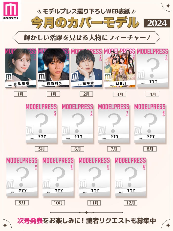 2024年モデルプレス「今月のカバーモデル」