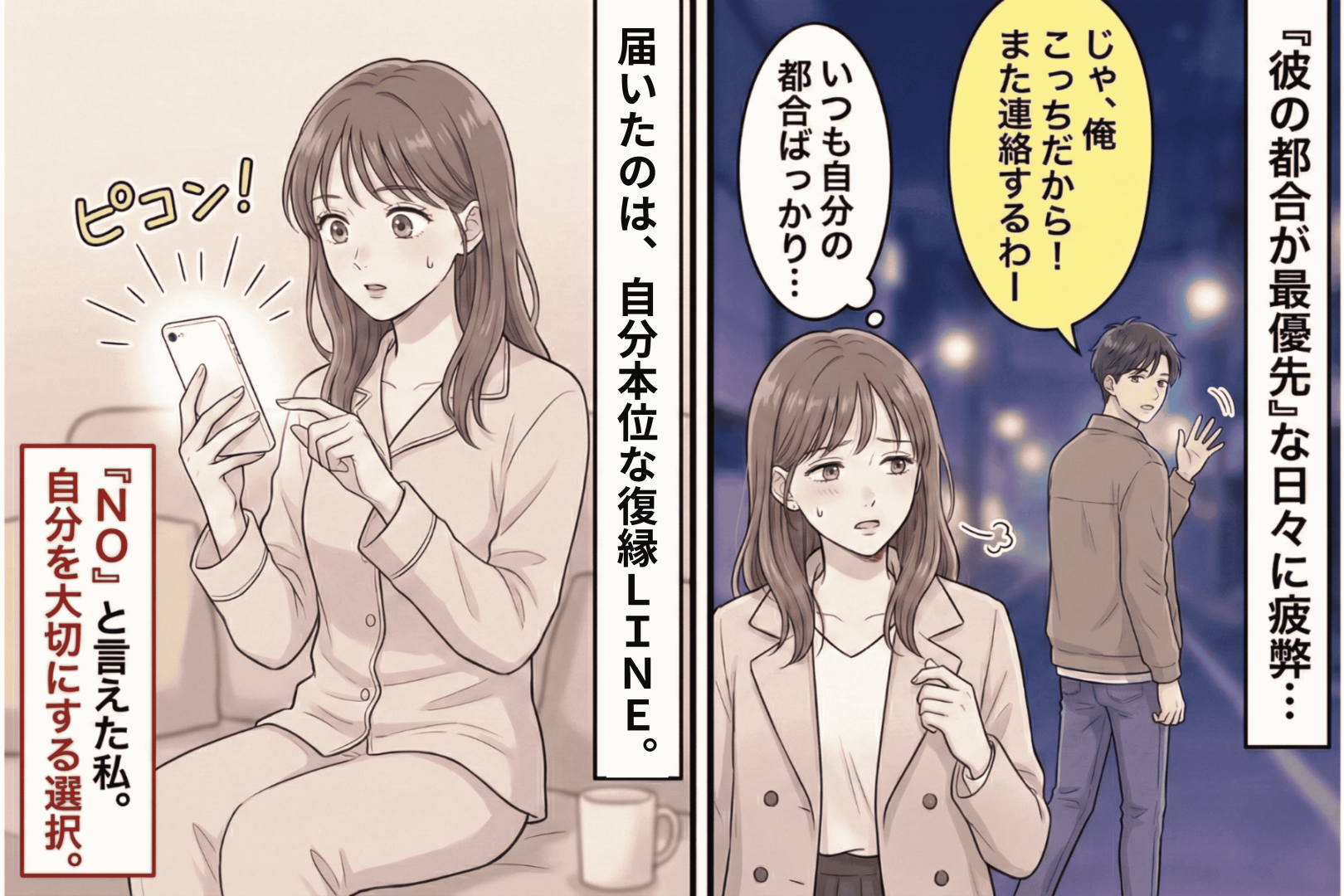 男「また、会いたくなってきた」→都合のいい呼び出しLINEに、私の一言で終止符