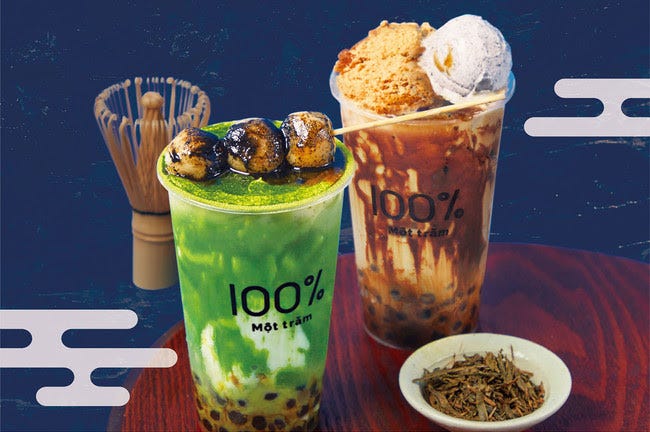 生タピオカドリンク専門店「モッチャム」京都限定スイーツドリンク、団子や生わらび餅使用