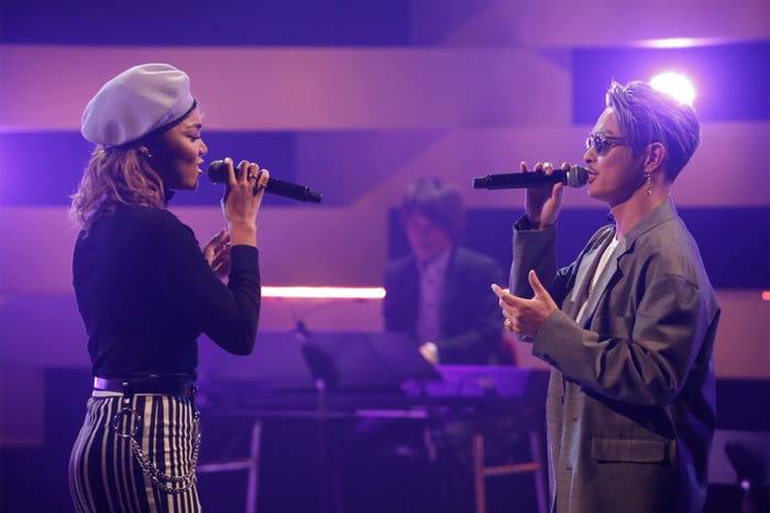 Crystal Kay、今市隆二/音楽番組「LOVE or NOT♪」より(提供画像)