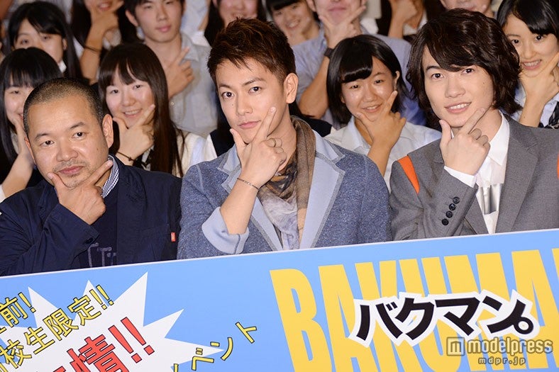 （左から）大根仁監督、佐藤健、神木隆之介