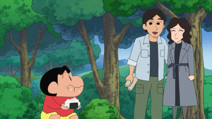 野原しんのすけ、相馬日和、相馬凛子(C)臼井儀人/双葉社・シンエイ・テレビ朝日・ADK