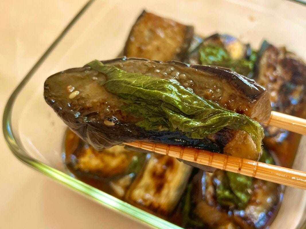 ロバート馬場　大葉ナスの煮浸し