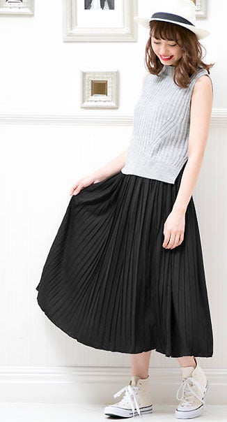 カットソープリーツフレアマキシスカート「神戸レタス」2380円（税込）／画像提供：神戸レタス