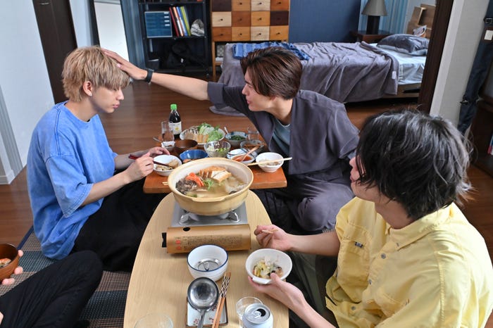 田中洸希、植村颯太、楽駆「シュガードッグライフ」第6話より(C)依子・一迅社/ABC