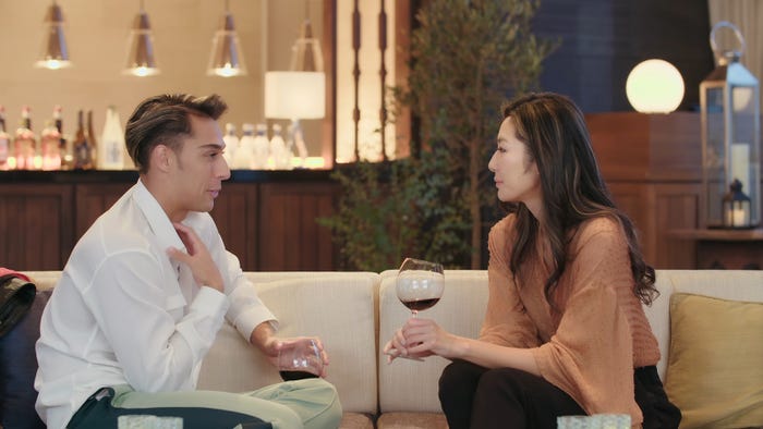 當間ローズ、福田萌子『バチェロレッテ・ジャパン』シーズン1エピソード6(C)2020 Warner Bros. International Television Production Limited