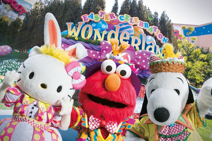 ユニバーサル・ワンダーランドの仲間たちもイースタームードでお出迎え／画像提供：ユニバーサル・スタジオ・ジャパン