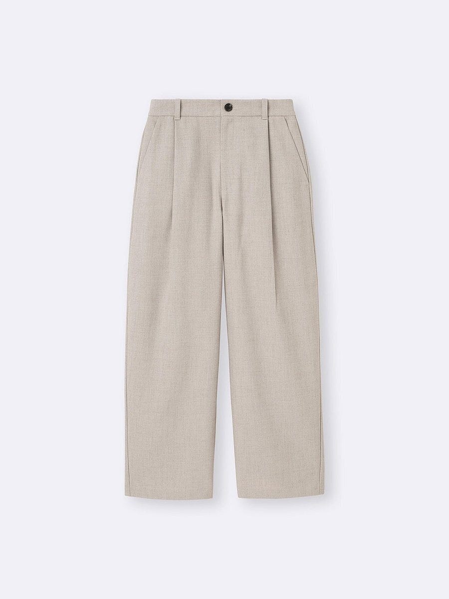 GUのワイドテーパードアンクルパンツ