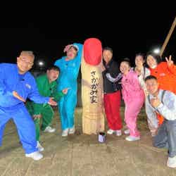 （左から）伊達みきお、富澤たけし、くっきー！、坂上忍、堀田真由、森泉、ユージ、片平なぎさ（C）フジテレビ