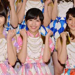 AKB48（左から）柏木由紀、渡辺麻友、大島優子／写真はリハ1日目の会見