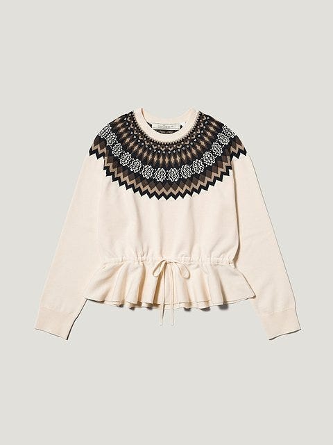 GUのペプラムニットプルオーバー