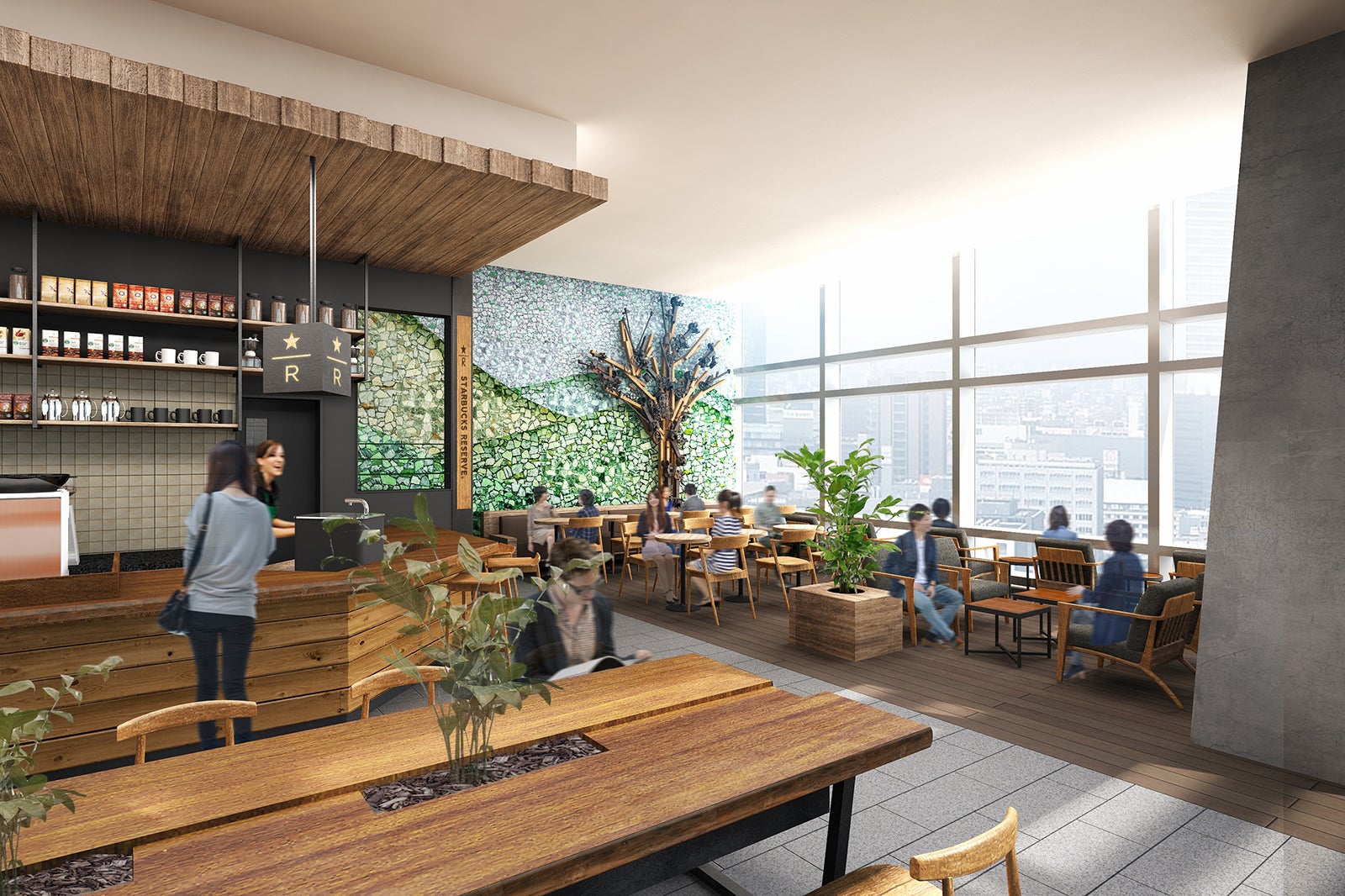 スターバックス コーヒー 名古屋JRゲートタワー店 内観／画像提供：スターバックス コーヒー ジャパン