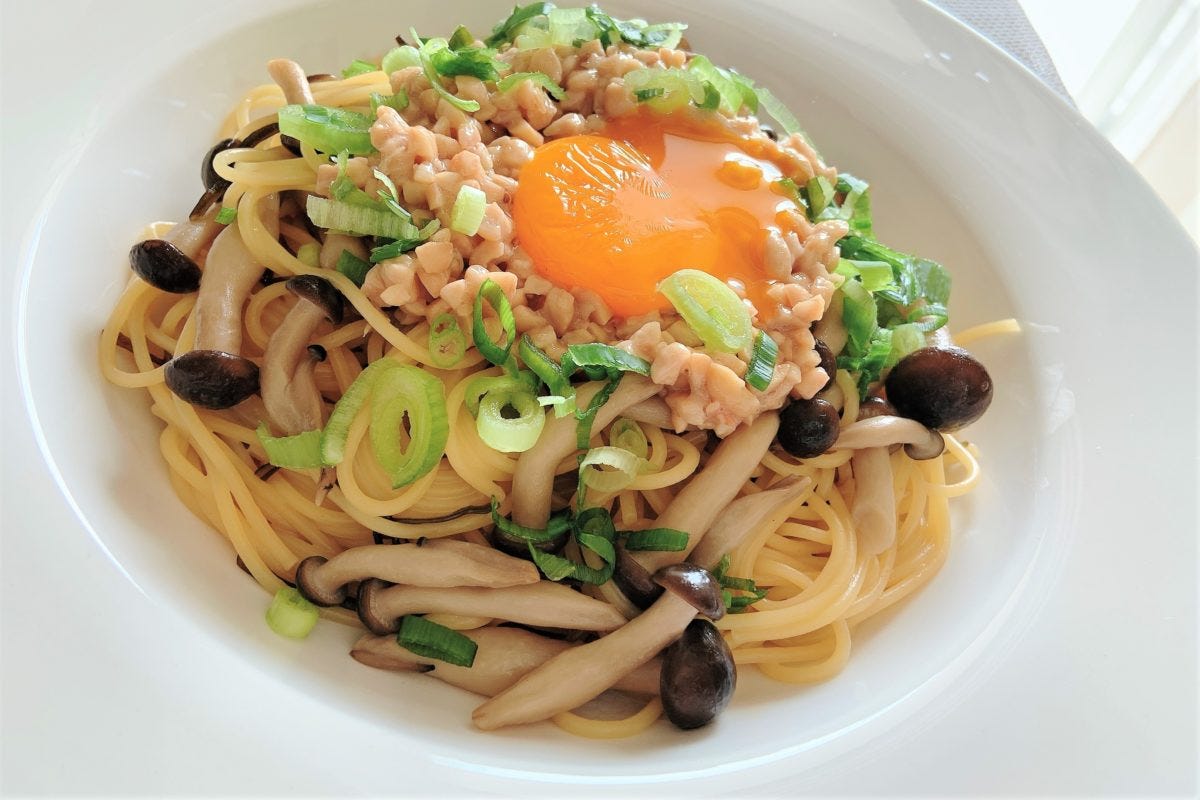 ワンパン納豆パスタ