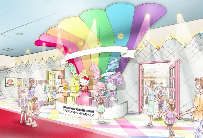 サンリオピューロランドに新レストラン 人気キャラの個性際立つ7色空間