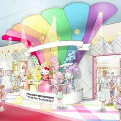 サンリオレインボーワールドレストラン入口イメージ (C)2016 SANRIO CO.,LTD.
