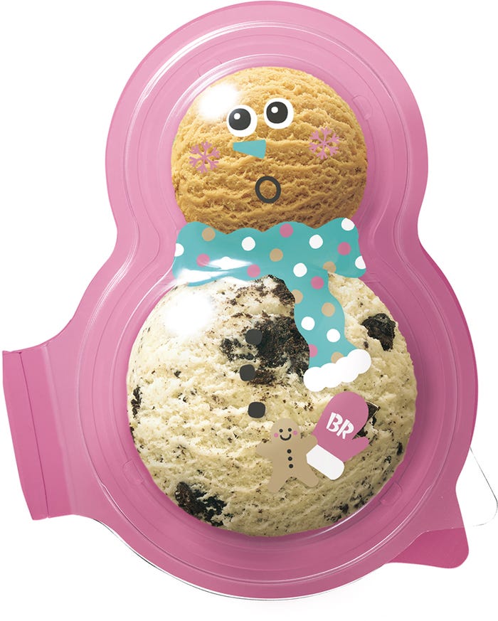雪だるまパック540円/画像提供:B-R サーティワン アイスクリーム