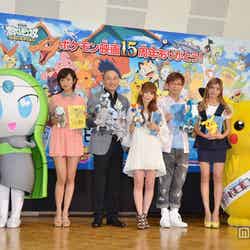 左から：夏菜、高橋克実、中川翔子、山寺宏一、ローラ