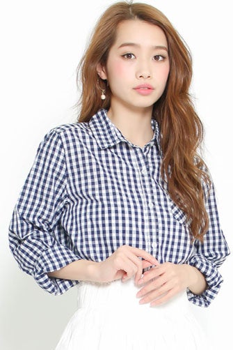 コットンチェックシャツ「salus」1,490円（税込）