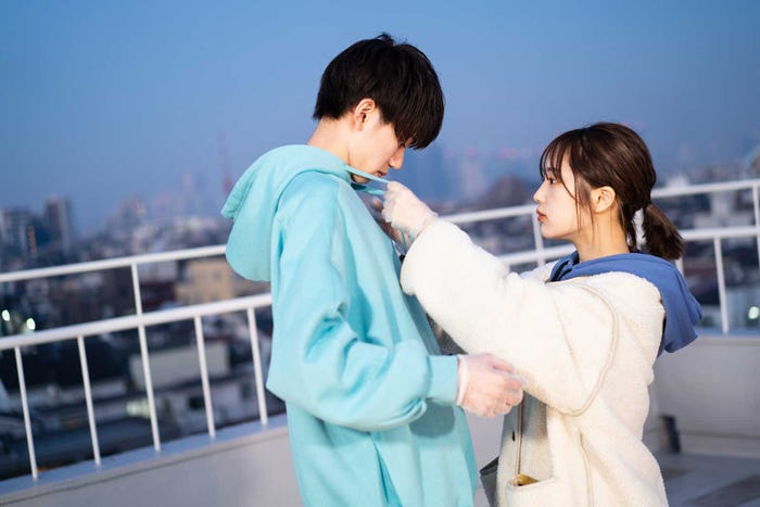 樋口晃平、なえなの「恋とオオカミには騙されない」第2話(C)AbemaTV, Inc.