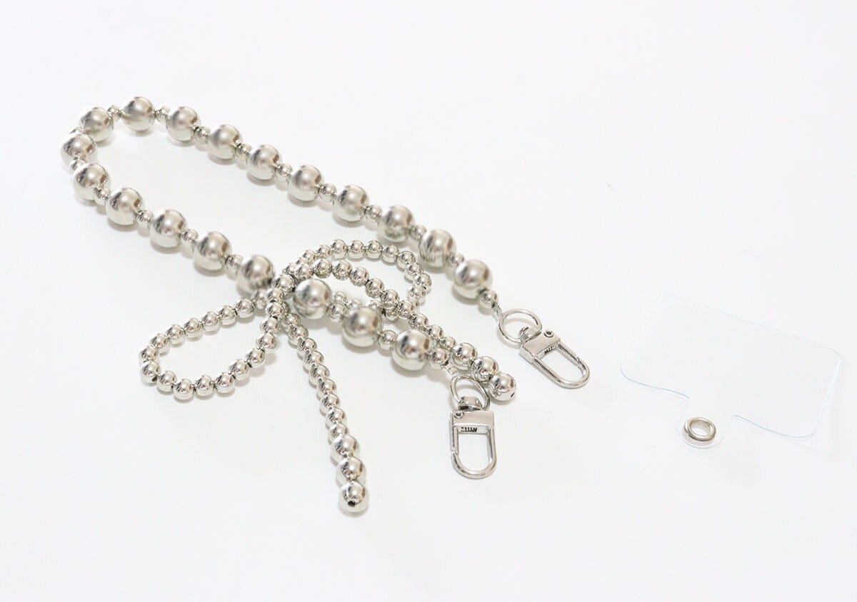 ハンドストラップ（パールリボン、シート付き）