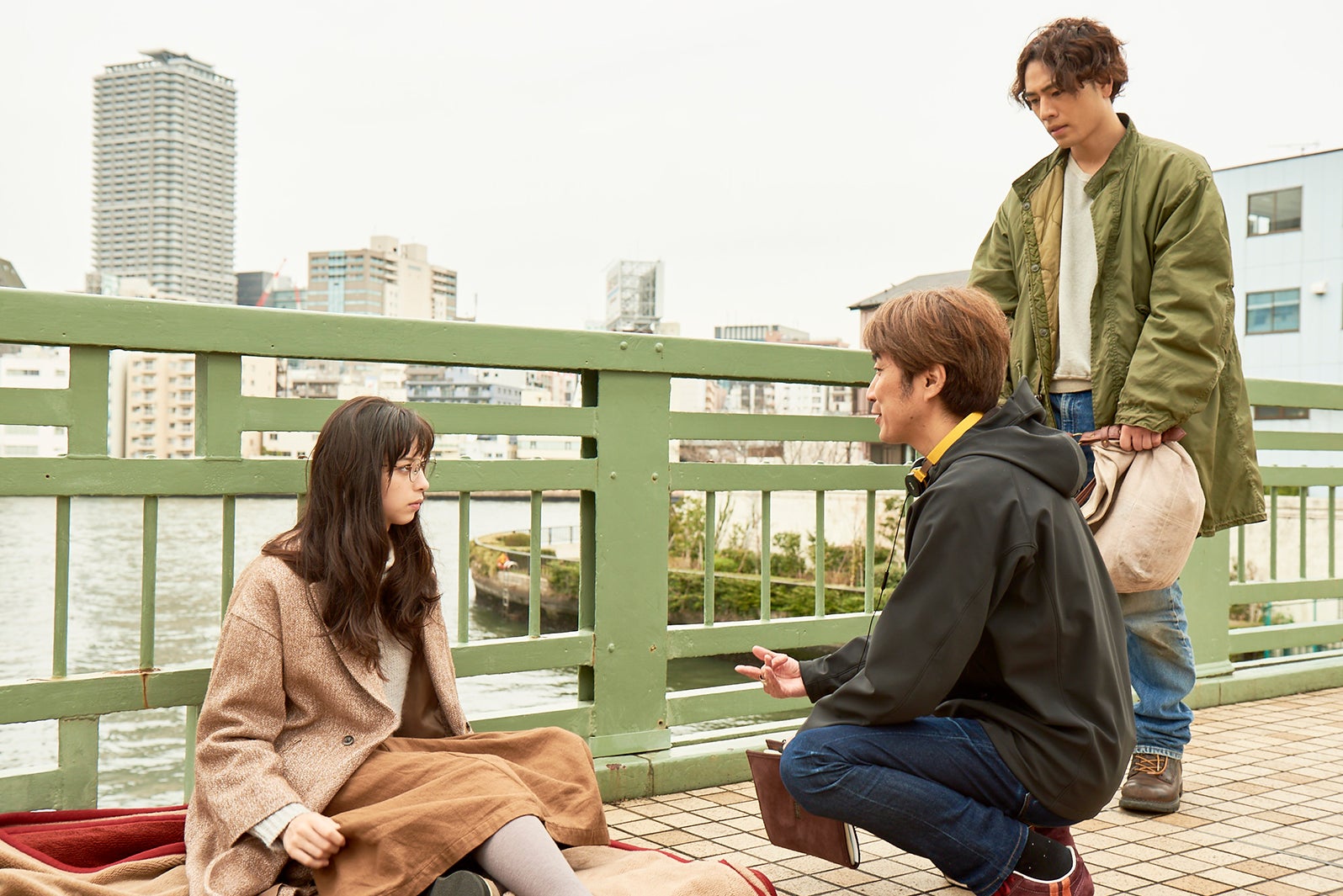 中条あやみ、橋本光二郎監督、登坂広臣 （C）2019 映画「雪の華」製作委員会