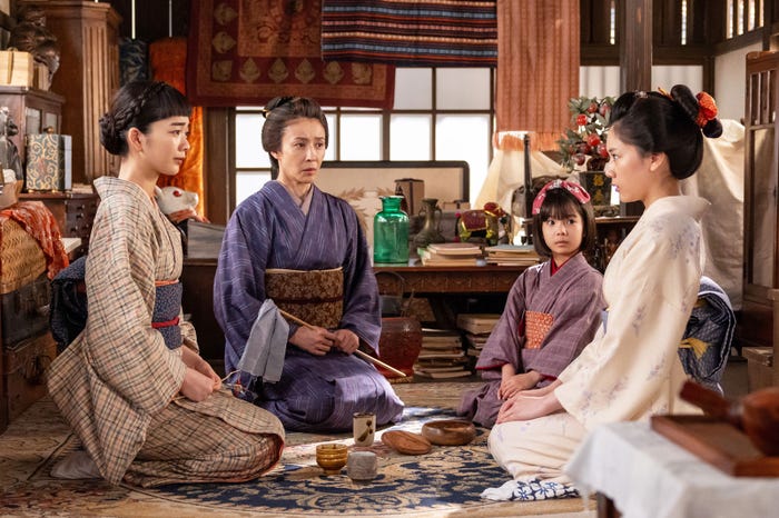 見上愛、水野美紀、英茉、早坂美海「風、薫る」第56話(C)NHK