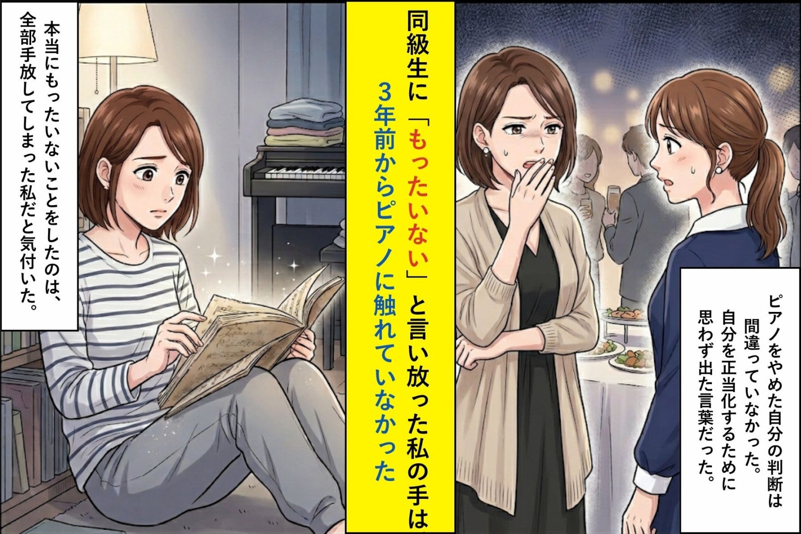 同級生に「もったいない」と言い放った私の手は、3年前からピアノに触れていなかった