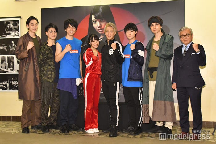 (左から)田中涼星、松村龍之介、小松準弥、北原里英、味方良介、増子敦貴、細貝圭、河毛俊作 (C)モデルプレス